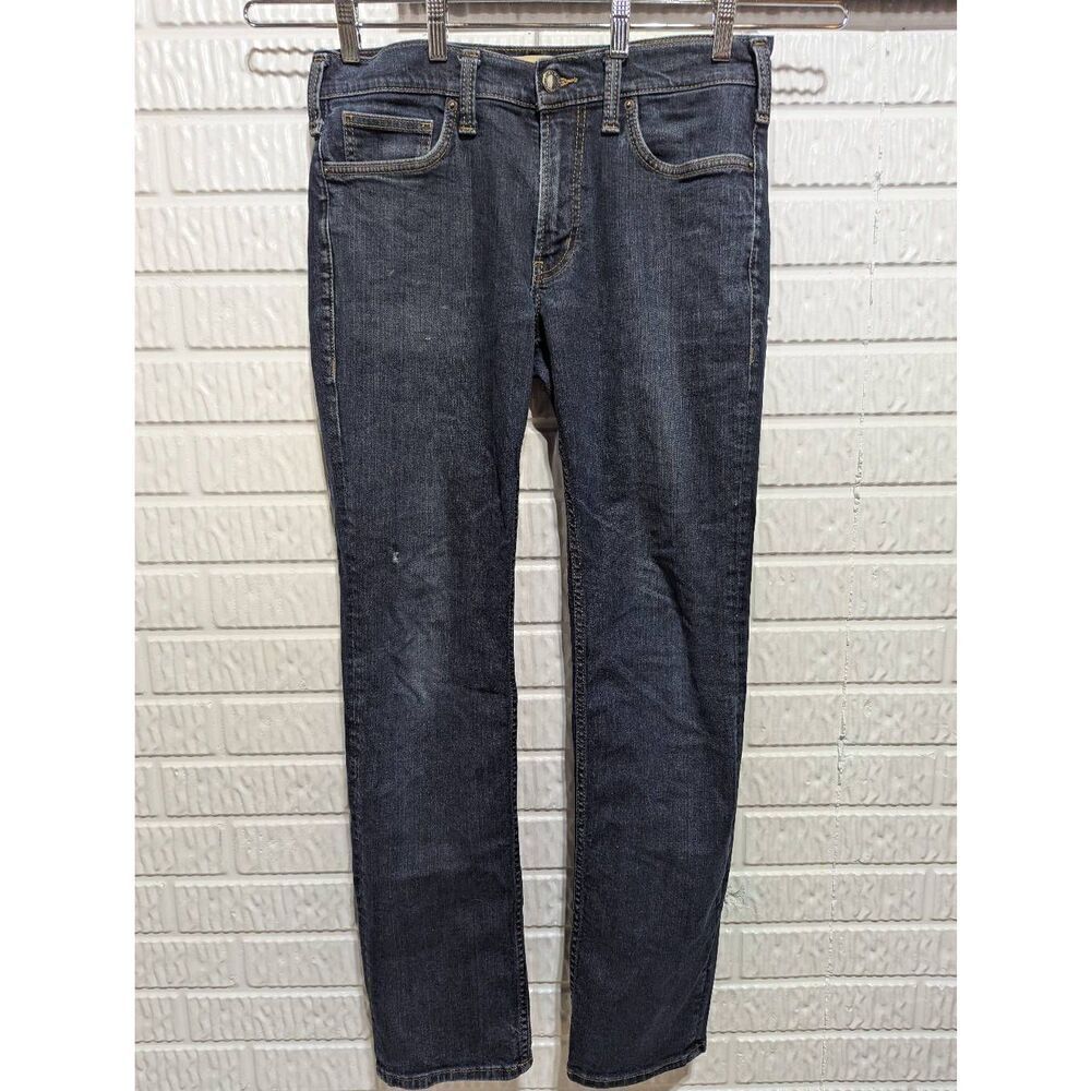 Silver Jeans Authentic Men's Blue Dark-Wash Mid-Rise Straight-Leg Jeans Size 32/
